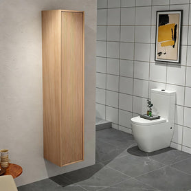 Mora 1500X520X450mm Plywood Light Oak Fluted Racetrack - Shaped Vanity With Flat Top - NZHomeware