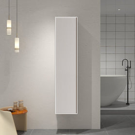 350x300x1600mm Height Plywood Fluted Tall Cabinet Matt White - NZHomeware