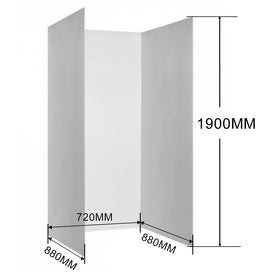 900*750*900mm 1900mm Height 3 - Side Swing Door Rectangle Shower Box - NZHomeware