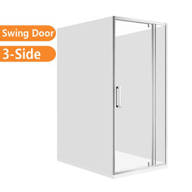 900*750*900mm 1900mm Height 3 - Side Swing Door Rectangle Shower Box - NZHomeware