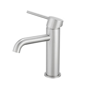 LUCID PIN Brushed Nickel Basin Mixer Tap | Solid Brass Lead - Free Watermark - NZHomeware
