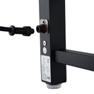 800Hx400Wx120D mm Square Matte Black Electric Heated Towel Rail 7 Bars