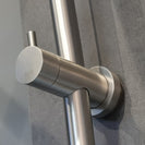 10 inch 250mm Round Brushed Nickel Twin Shower Station Top Water Inlet - NZHomeware