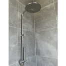 10 inch 250mm Round Brushed Nickel Twin Shower Station Top Water Inlet - NZHomeware