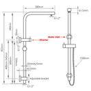 10 inch 250mm Round Brushed Yellow Gold Twin Shower Station Top Inlet - NZHomeware