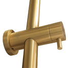 10 inch 250mm Round Brushed Yellow Gold Twin Shower Station Top Inlet - NZHomeware
