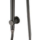 10 inch 250mm Round Gunmetal Grey Twin Shower Station Top Water Inlet - NZHomeware