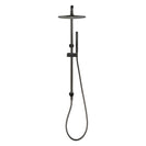 10 inch 250mm Round Gunmetal Grey Twin Shower Station Top Water Inlet - NZHomeware