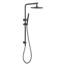 10 inch 250mm Round Gunmetal Grey Twin Shower Station Top Water Inlet - NZHomeware