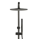 10 inch 250mm Round Gunmetal Grey Twin Shower Station Top Water Inlet - NZHomeware