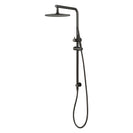 10 inch 250mm Round Gunmetal Grey Twin Shower Station Top Water Inlet - NZHomeware