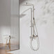 10 inch 250mm Square Brushed Nickel Shower Tower With Rain Head Bottom Water Inlet - NZHomeware