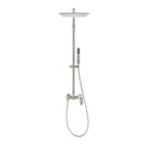 10 inch 250mm Square Brushed Nickel Shower Tower With Rain Head Bottom Water Inlet - NZHomeware