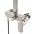 10 inch 250mm Square Brushed Nickel Shower Tower With Rain Head Bottom Water Inlet - NZHomeware