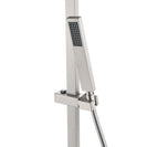10 inch 250mm Square Brushed Nickel Shower Tower With Rain Head Bottom Water Inlet - NZHomeware