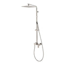 10 inch 250mm Square Brushed Nickel Shower Tower With Rain Head Bottom Water Inlet - NZHomeware