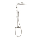 10 inch 250mm Square Brushed Nickel Shower Tower With Rain Head Bottom Water Inlet - NZHomeware