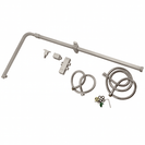 10 inch 250mm Square Brushed Nickel Twin Shower Set | Rainfall & Handheld with Top/Bottom Inlet NZ - NZHomeware