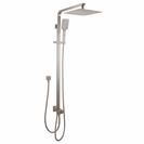 10 inch 250mm Square Brushed Nickel Twin Shower Set | Rainfall & Handheld with Top/Bottom Inlet NZ - NZHomeware