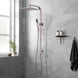 10 inch 250mm Square Brushed Nickel Twin Shower Station Top Water Inlet - NZHomeware