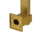 10 inch 250mm Square Brushed Yellow Gold Twin Shower Set Top Water Inlet - NZHomeware