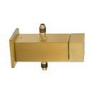 10 inch 250mm Square Brushed Yellow Gold Twin Shower Set Top Water Inlet - NZHomeware