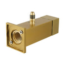 10 inch 250mm Square Brushed Yellow Gold Twin Shower Set Top Water Inlet - NZHomeware