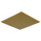 10 inch 250mm Square Brushed Yellow Gold Twin Shower Set Top Water Inlet - NZHomeware