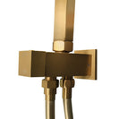 10 inch 250mm Square Brushed Yellow Gold Twin Shower Set Top/Bottom Water Inlet - NZHomeware