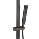 10 inch 250mm Square Gunmetal Grey Shower Tower With Rain Head Bottom Water Inlet - NZHomeware