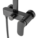 10 inch 250mm Square Gunmetal Grey Shower Tower With Rain Head Bottom Water Inlet - NZHomeware