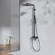 10 inch 250mm Square Gunmetal Grey Shower Tower With Rain Head Bottom Water Inlet - NZHomeware
