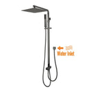 10 inch 250mm Square Gunmetal Grey Twin Shower Set Top/Bottom Water Inlet - NZHomeware