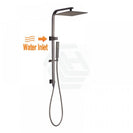 10 inch Square Gunmetal Grey Twin Shower Top Water Inlet - NZHomeware