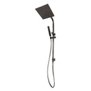 10 inch Square Gunmetal Grey Twin Shower Top Water Inlet - NZHomeware