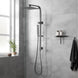 10 inch Square Gunmetal Grey Twin Shower Top Water Inlet - NZHomeware