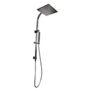 10 inch Square Gunmetal Grey Twin Shower Top Water Inlet - NZHomeware