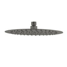10 inch Super - slim Round Gunmetal Grey Rainfall Shower Head w 300mm Ceiling Mounted Shower Arm - NZHomeware
