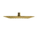 10 inch Super - slim Square Brushed Yellow Gold Rainfall Shower Head w 200mm Ceiling Mounted Shower Arm - NZHomeware