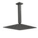 10 inch Super - slim Square Gunmetal Grey Rainfall Shower Head w 200mm Ceiling Mounted Shower Arm - NZHomeware
