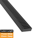 100 - 5600mm Lauxes Aluminium Midnight Floor Grate Drain Indoor Outdoor - NZHomeware