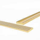 100 - 5600mm Lauxes Matte Yellow Gold Shower Grate Drain Indoor Outdoor Aluminium Next Generation - NZHomeware