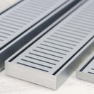 100 - 5600mm Lauxes Silver Shower Grate Drain Indoor Outdoor Aluminium Next Generation - NZHomeware