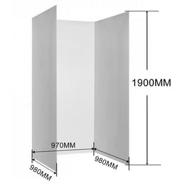 1000*1000*1000mm 1900mm Height 3 - Side Swing Door Square Shower Box - NZHomeware