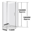 1000*1000*1900mm Swing Door Diamond Shower Box - NZHomeware