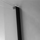 1000*1000*1950mm Black Frameless Shower Door & Return Panel - NZHomeware