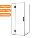 1000*1000*1950mm Black Frameless Shower Door & Return Panel - NZHomeware