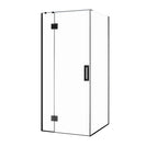 1000*1000*1950mm Black Frameless Shower Door & Return Panel - NZHomeware