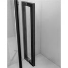 1000*1000*1950mm Black Frameless Shower Door & Return Panel - NZHomeware