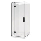 1000*1000*1950mm Black Frameless Swing Door Square Shower Box - NZHomeware